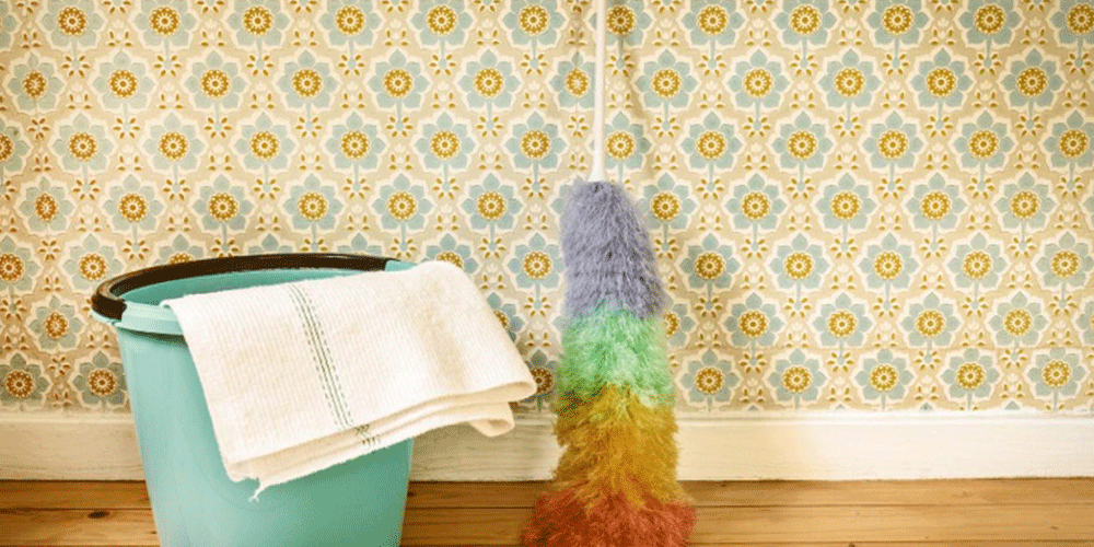 راه های آسان برای تمیز کردن کاغذ دیواری