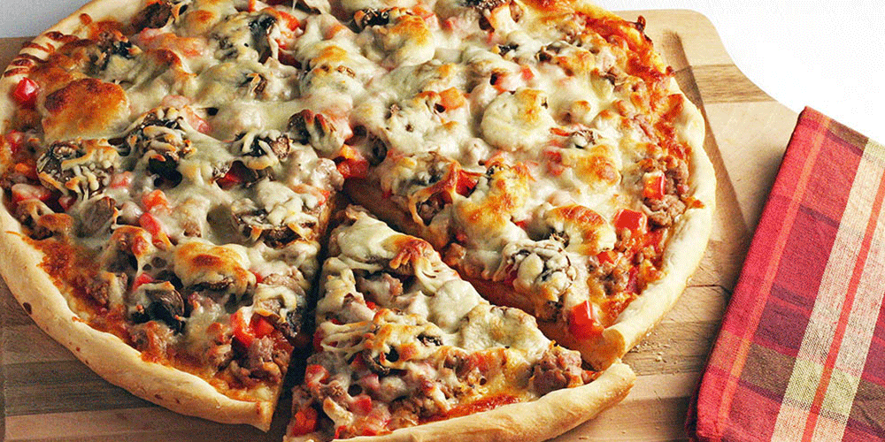 دستور پخت پیتزا ایتالیایی مخلوط خانگی