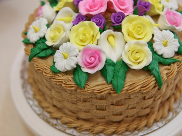 آموزش تزیین کیک با گل